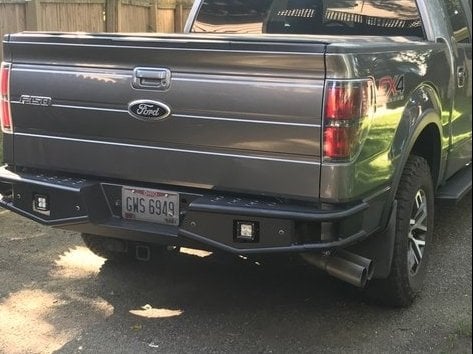 RedRock Tubular Off-Road Rear Bumper with LED Fog Lights (06-14 F-150) - Image 7