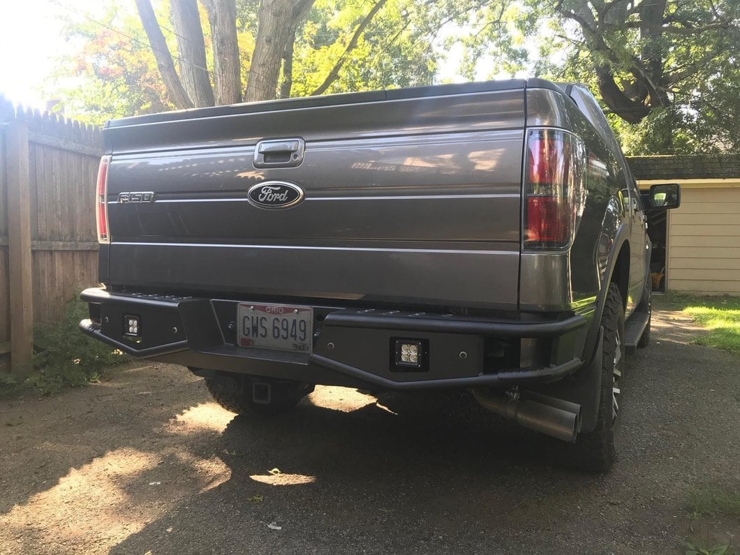 RedRock Tubular Off-Road Rear Bumper with LED Fog Lights (06-14 F-150) - Image 8