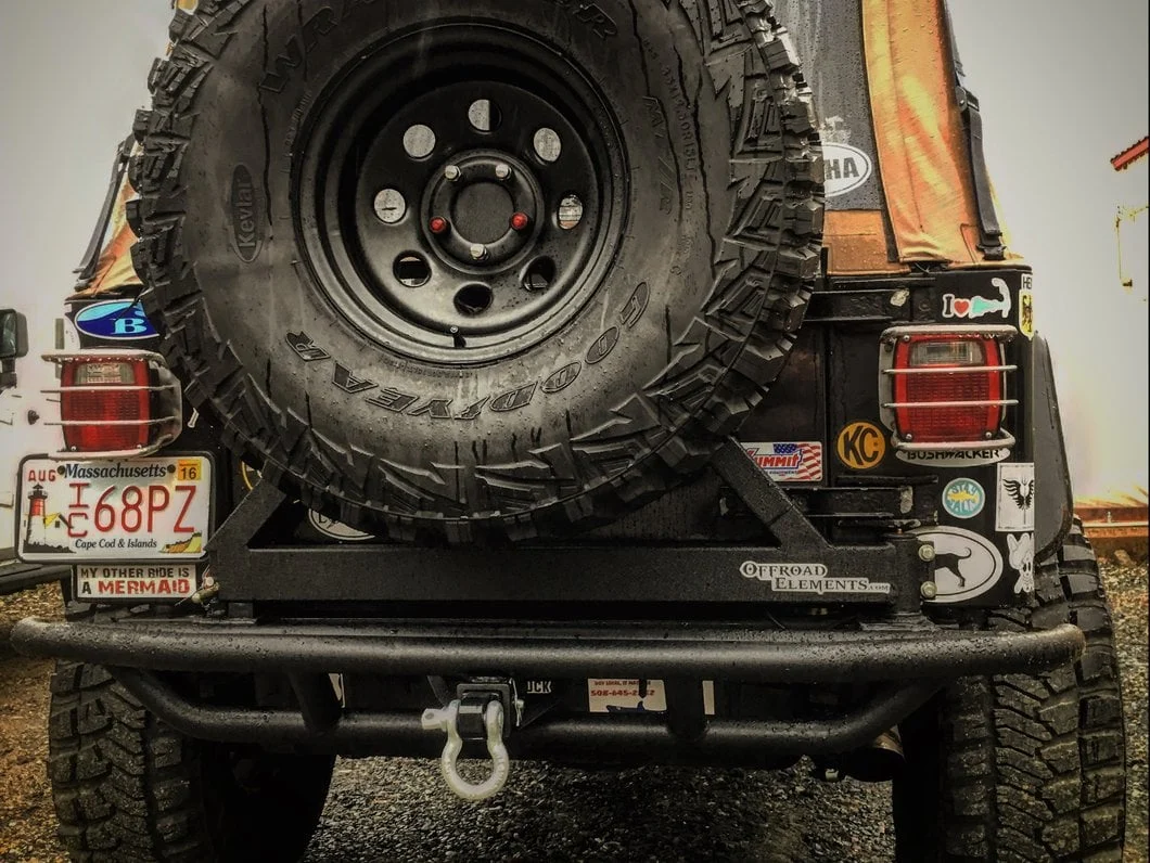 RedRock Tubular Rock Crawler Rear Bumper with Tire Carrier; Textured Black (97-06 Jeep Wrangler TJ) - Image 21