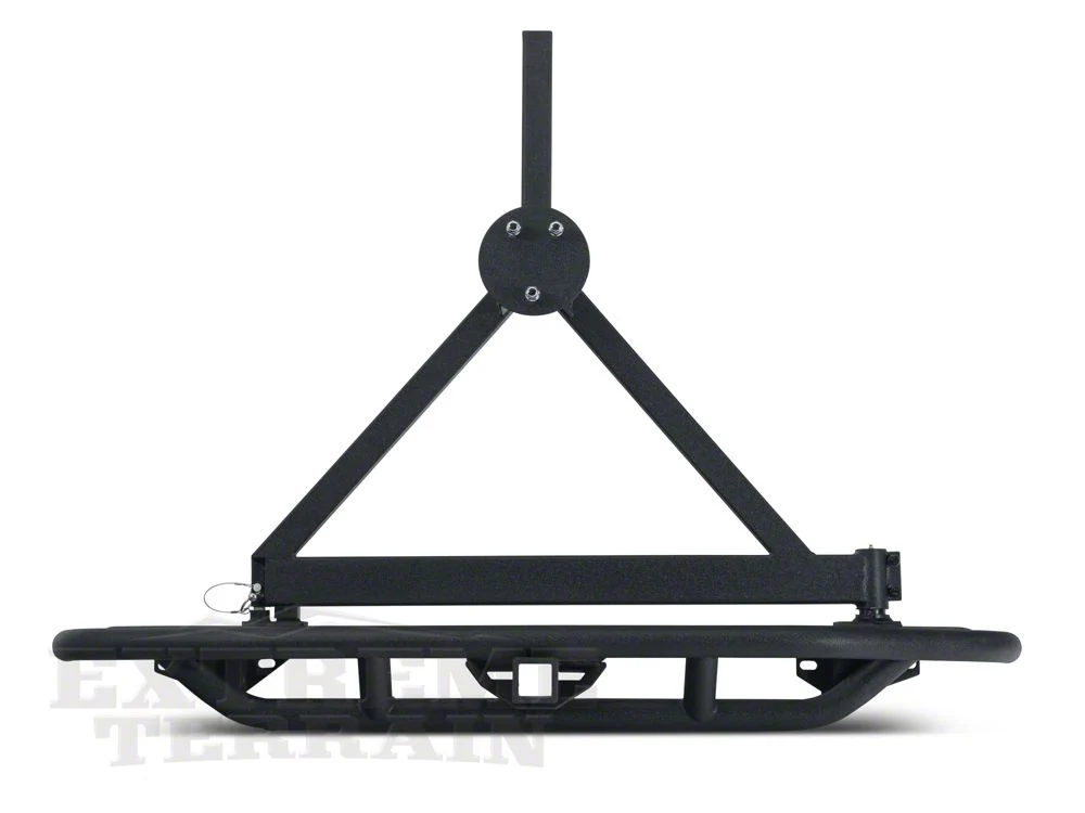 RedRock Tubular Rock Crawler Rear Bumper with Tire Carrier; Textured Black (97-06 Jeep Wrangler TJ) - Image 6