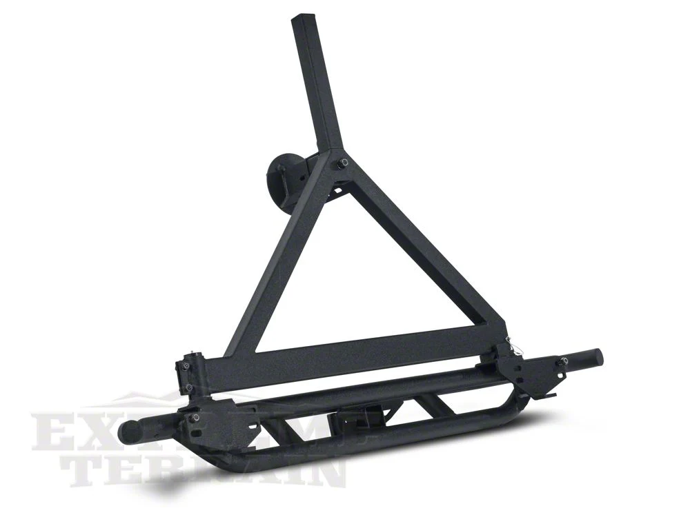 RedRock Tubular Rock Crawler Rear Bumper with Tire Carrier; Textured Black (97-06 Jeep Wrangler TJ) - Image 8