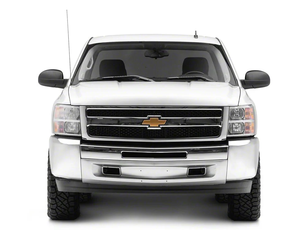 RedRock Upper Overlay Grille; Black (07-13 Silverado 1500) - Image 4