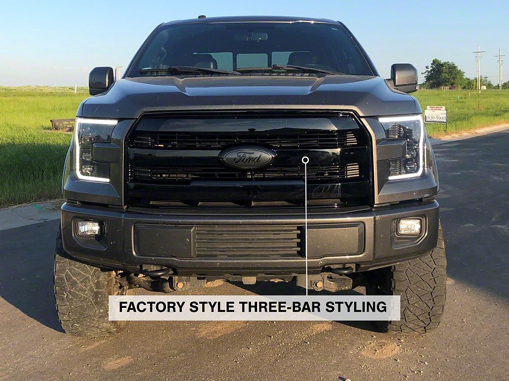 RedRock Upper Replacement Grille; Gloss Black (15-17 F-150, Excluding Raptor) - Image 10
