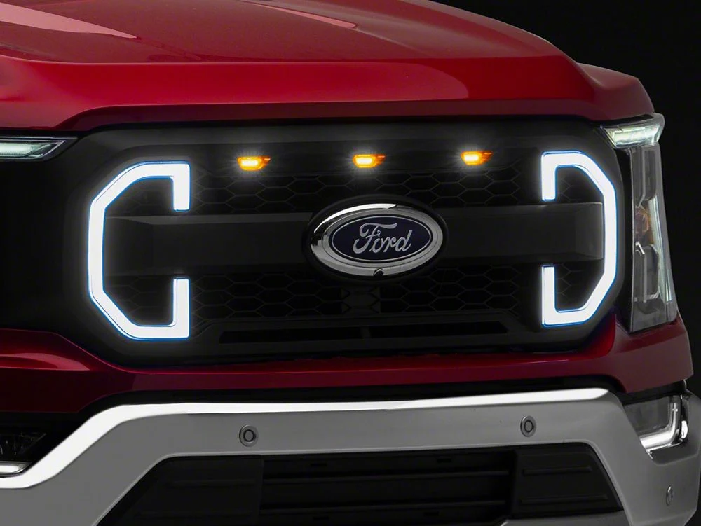 RedRock Upper Replacement Grille with LED DRL and Accent Lighting (21-23 F-150, Excluding Raptor) - Image 4