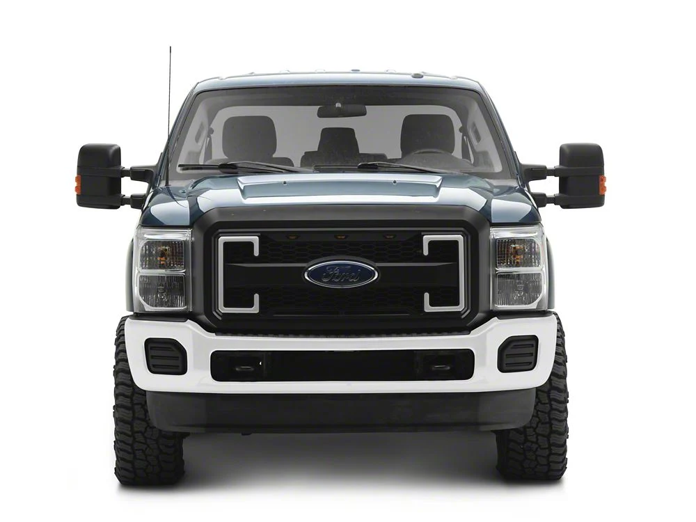 RedRock Upper Replacement Grille with LED DRL, Turn Signals and Emblem Holder (11-16 F-250 Super Duty) - Image 12