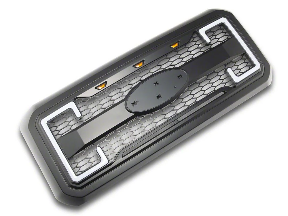 RedRock Upper Replacement Grille with LED DRL, Turn Signals and Emblem Holder (11-16 F-250 Super Duty) - Image 6