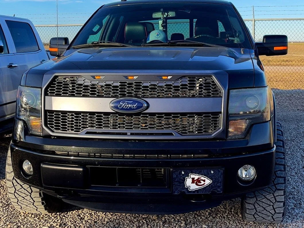RedRock Upper Replacement Grille with LED Lighting and Emblem Surround; Matte Black (09-14 F-150, Excluding Raptor & Forward Facing Camera) - Image 16