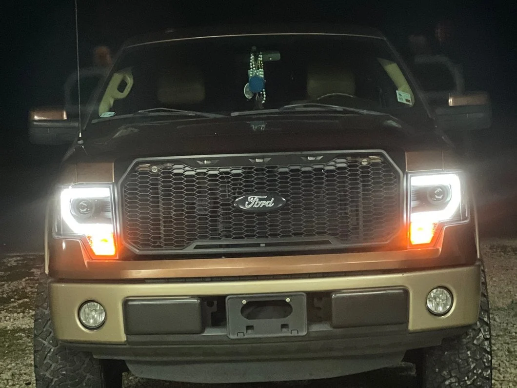 RedRock Upper Replacement Grille with LED Lighting; Matte Black (09-14 F-150, Excluding Raptor) - Image 12
