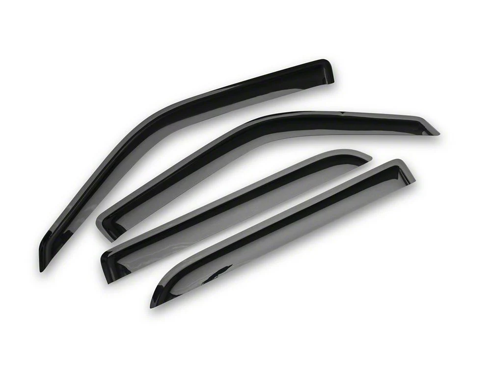 RedRock Window Deflectors; Front and Rear; Smoked (01-03 F-150 SuperCrew) - Image 2