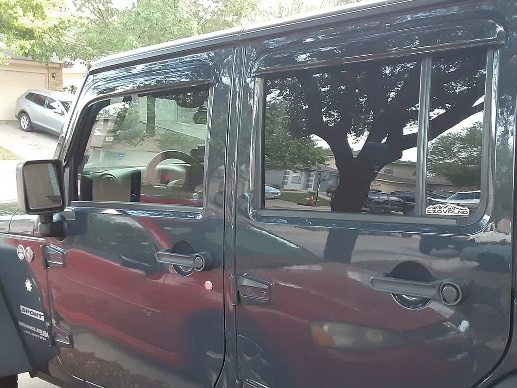 RedRock Window Deflectors; Front and Rear; Smoked (07-18 Jeep Wrangler JK 4-Door) - Image 13