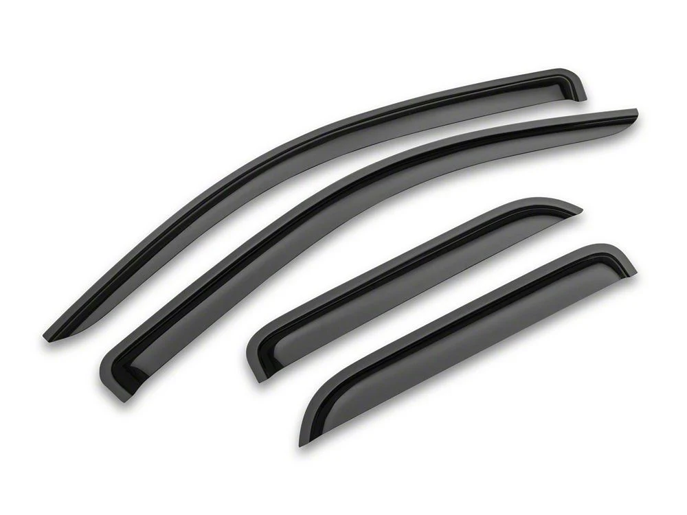 RedRock Window Deflectors; Front and Rear; Smoked (14-18 Sierra 1500 Double Cab) - Image 2