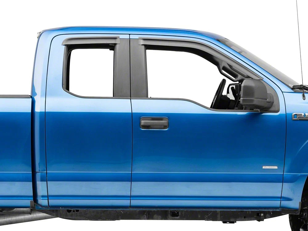 RedRock Window Deflectors; Front and Rear; Smoked (15-25 F-150 SuperCab) - Image 2