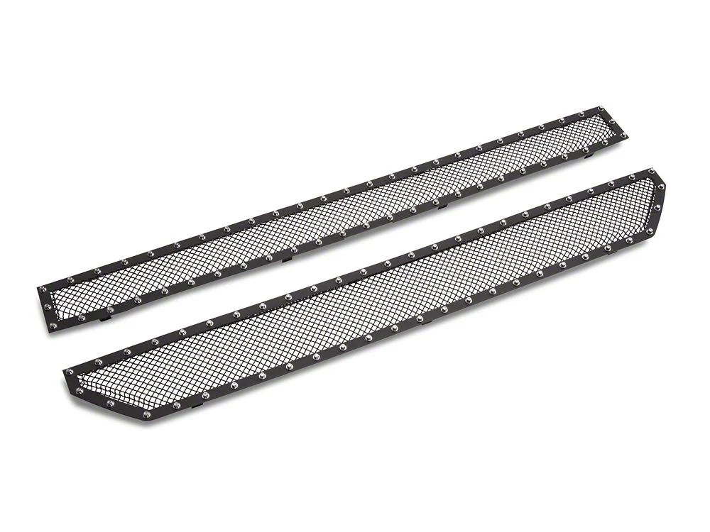 RedRock Wire Mesh Upper Overlay Grille with Rivets; Black (16-18 Silverado 1500 w/o Z71 Package) - Image 3